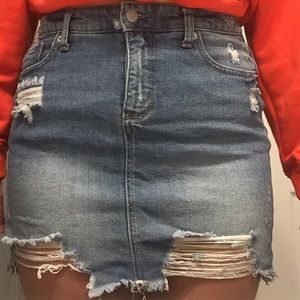 Ripped jean skirt originally from Target